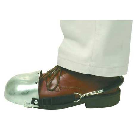 Zoro Select Safety Toe Cap, Toe Guard, Unisex, Steel, Strap On, Silver, Universal Size, 1 Pair 5T455