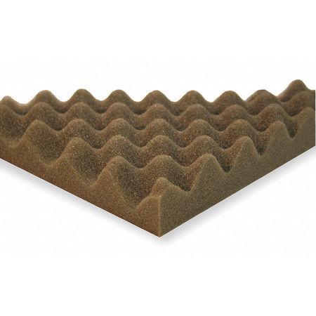 SOUND SEAL Acoustic Foam, Convoluted, Gray, 3in, PK4 CF3