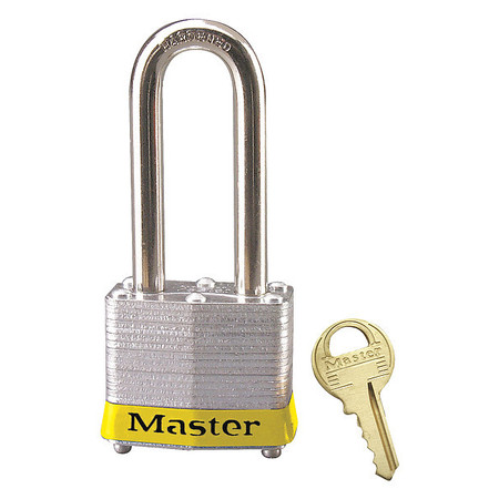 MASTER LOCK Lockout Padlock, KD, Yellow, 1-1/4"H 3LHYLW