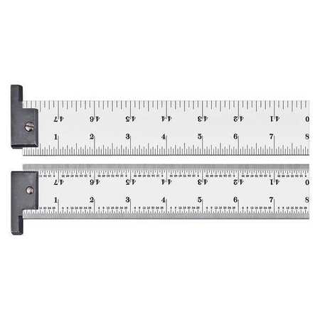 Starrett Steel Rule, Heavy Spring-Tempered, 48 In CH404R-48