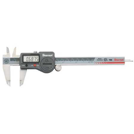 STARRETT Electronic Digital Caliper, 0 to 6 In 798B-6/150