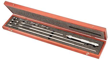 STARRETT Inside Micrometer Set, 8 to 32 In 124CZ