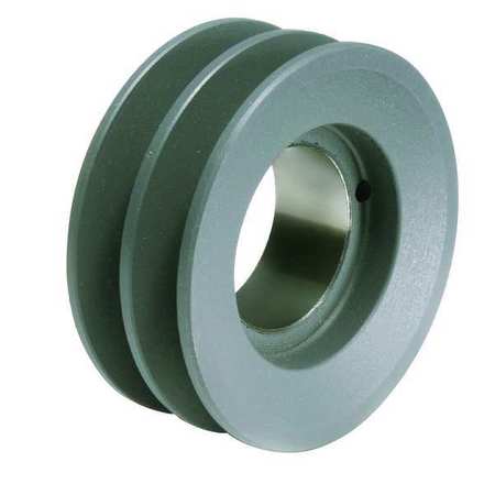 ZORO SELECT 1/2" to 1-1/2" Quick Detachable Bushed Bore 2 Groove 4.25 in OD 2BK45