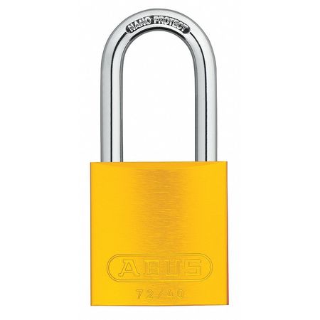 Abus Lockout Padlock, KD, Yellow, 1-1/2"H 72 HB/40-40 KD Yellow