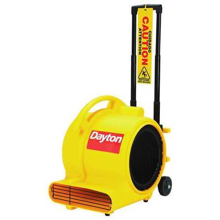 Dayton Carpet/Floor Dryer, 120V, 1800 cfm, Yellow 5UMP5