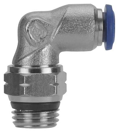 AIGNEP USA Male Swivel 90 D Elbow, Brass, 3/8 In, Pk5, Hex Size: 9/16 in 87110-06-06