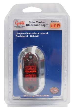 GROTE Side Marker Lamp, LED, 2-1/2 In, Red 45002-5