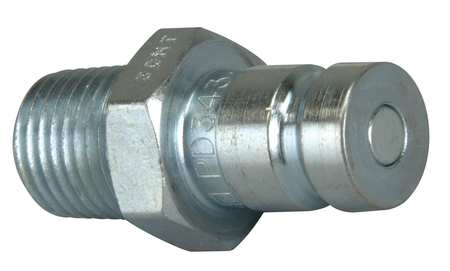 ENERPAC Hydraulic Quick Connect Hose Coupling, Steel Body, Push-to-Connect Lock, 1/4"-18 Thread Size AH650