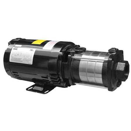 Dayton Multi-Stage Booster Pump, 1 1/2 hp, 208 to 240/480V AC, 3 Phase, 1-1/4 in NPT Inlet Size, 4 Stage 5UXG2