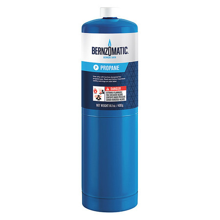 Bernzomatic Fuel Cylinder, Propane, 14.1 oz, CGA 600 RH 333670