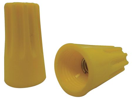 Power First Wire Connector, Yellow, PK100 5UYJ5