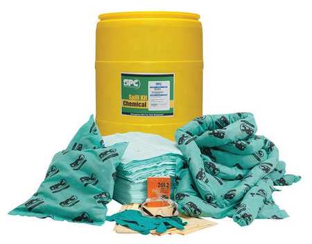 BRADY Spill Kit, Chem/Hazmat, Yellow SKH-55