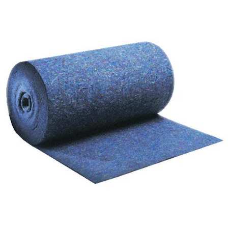 Brady Absorbent Roll, 55 gal, 36 in x 150 ft, Universal, Blue, Gray, Cotton, Polyester RAG36150