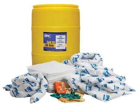 BRADY 55-Gallon Drum Spill Control Kit - Oil Only Application SKO-55