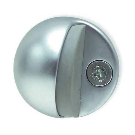 ZORO SELECT Dome Door Stop, Solid Brass, 1"H 5U606
