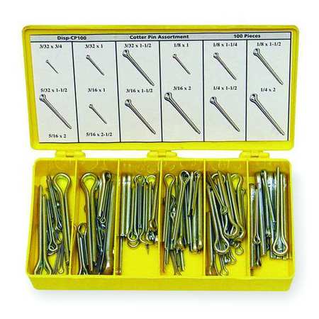 Itw Bee Leitzke Cotter Pin Asst, 18-8,550 Pcs, 7 Sizes WWG-DISP-CPS550HC
