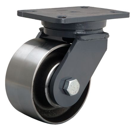 Hamilton Plate Caster, Swivel, Forged Steel, 6 in, 4000 lb S-CH-63FSB