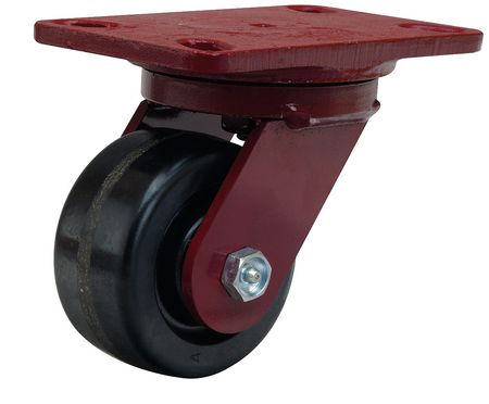 HAMILTON Plate Caster, Swivel, Phenolic, 4 in., 800 lb, A S-HS-4P