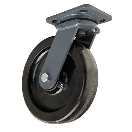 HAMILTON Plate Caster, Swivel, Phenolic, 8 in., 1400 lb, B S-WH-8P