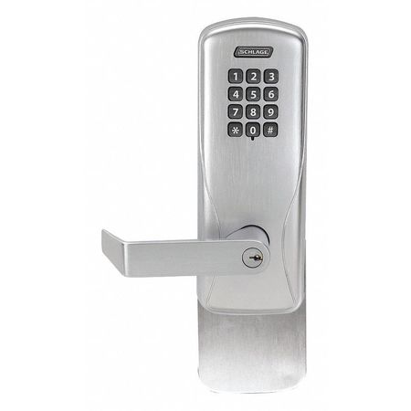 SCHLAGE ELECTRONICS Electronic Lock, Satin Chrome, 12 Button AD200993R70 KP RHO 626 PD