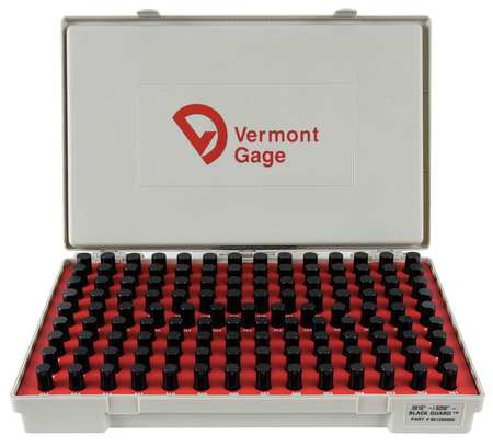 VERMONT GAGE Pin Gage Set, Minus, 0.501-0.625 In, Black 901200600