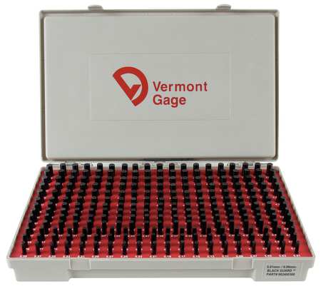 VERMONT GAGE Pin Gage Set, Minus, 5.01-9.99mm, Black 902400300