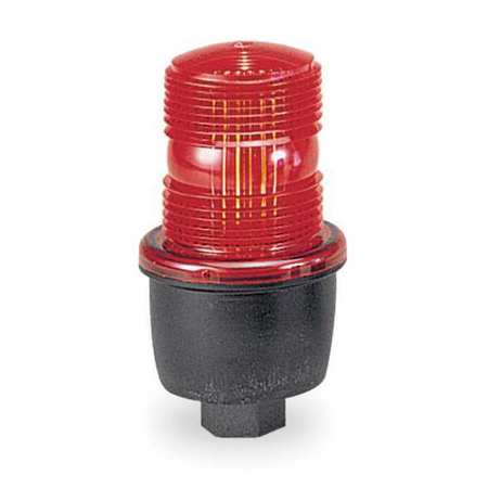 FEDERAL SIGNAL Low Profile Warning Light, LED, Red, 24VDC LP3PL-024R