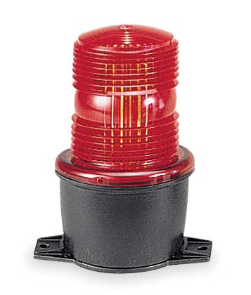 FEDERAL SIGNAL Low Profile Warning Light, LED, Red, 120VAC LP3TL-120R