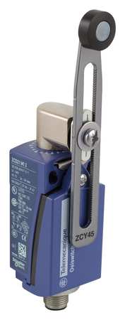 TELEMECANIQUE SENSORS Limit Switch, Adjustable Roller Lever, Rotary, 1NC/1NO, 4A @ 240V AC XCKD2145M12