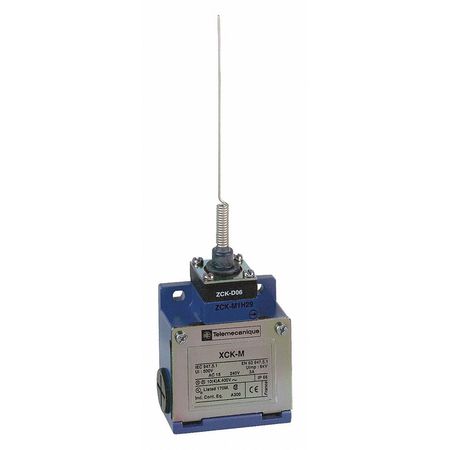 TELEMECANIQUE SENSORS Limit Switch, Wobble Stick, 1NC/1NO, 10A @ 240V AC, Actuator Location: Top XCKM106H7