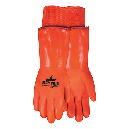 Mcr Safety Hi-Vis Cold Protection Gloves, Foam/Fleece Lining, L 6714FF