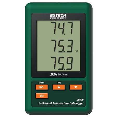 EXTECH 3-Channel Temperature Datalogger SD200-NIST