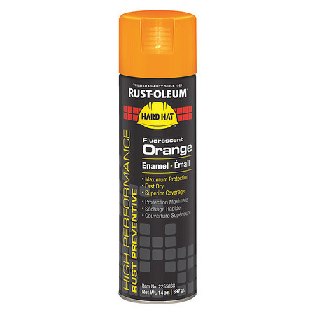 Rust-Oleum Rust Preventative Spray Paint, Fluorescent Orange, Fluorescent, 14 oz 2255838