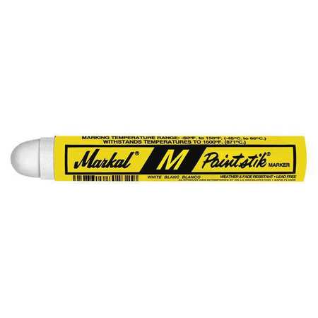 MARKAL Paint Crayon, Large Tip, White Color Family, 12 PK 81920