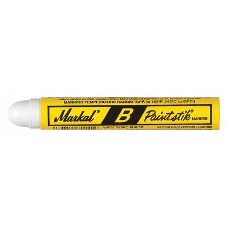 MARKAL Paint Crayon, Large Tip, White Color Family, 12 PK 80220