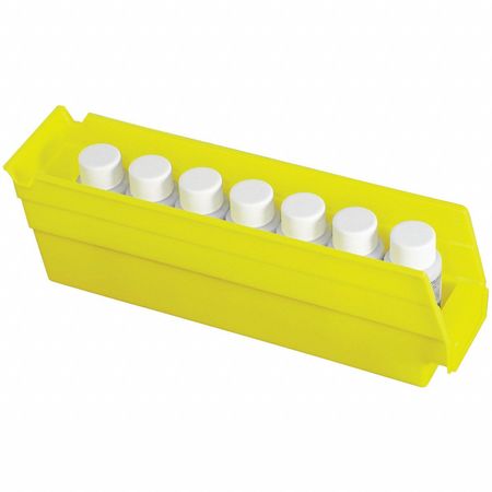 Akro-Mils 7 lb Shelf Storage Bin, Plastic, 2 3/4 in W, 4 in H, 11 5/8 in L, Yellow 30110YELLO