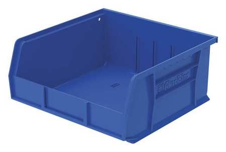 Akro-Mils 50 lb Hang & Stack Storage Bin, Plastic, 11 in W, 5 in H, Blue, 10 7/8 in L 30235BLUE