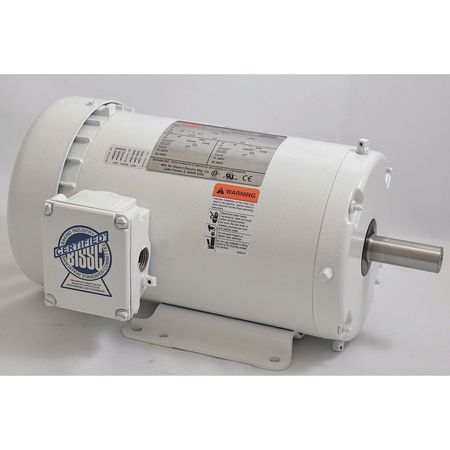 DAYTON Washdown Motor, 3 Ph, TEFC, 2 HP, 1745 rpm 5XAT5