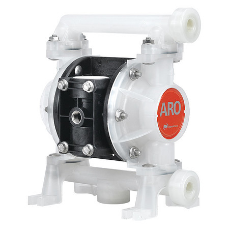 Aro Double Diaphragm Pump, Polypropylene, Air Operated, Santoprene PD03P-APS-PAA