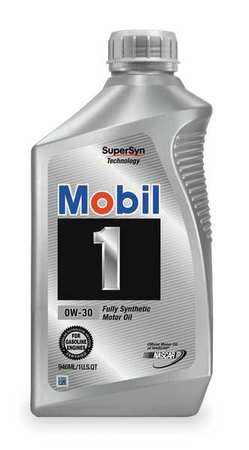 MOBIL Engine Oil, Mobil 1, 0W-30, 1 Qt. 112746