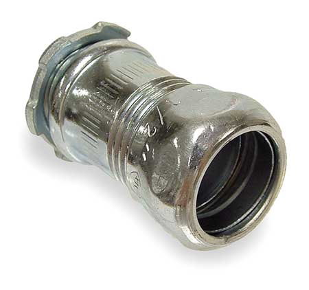 ZORO SELECT Compression Connector, 3/4 In, Steel 5XC19
