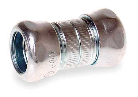 ZORO SELECT Coupling, Compression, Steel, 1 1/2 In 3LT85