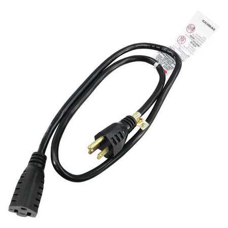 Zoro Select 3 ft. 16/3 Extension Cord SJT 5XFP8ID