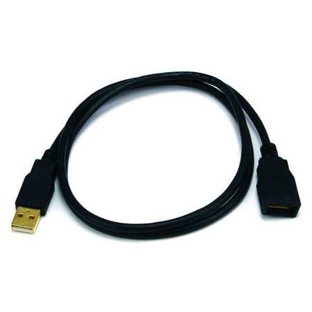 Monoprice USB 2.0 Extension Cable, 3 ft.L, Black 5432