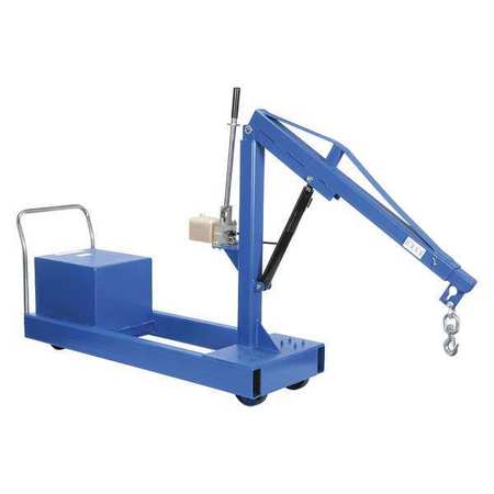 VESTIL Mobile Floor Crane, Counter Balance, 500Lb CBFC-500