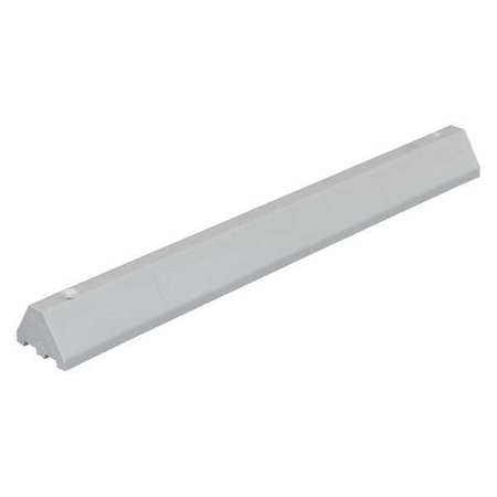 Zoro Select Parking Curb, 4 in H, 6 ft L, 6 in W, White 1790W