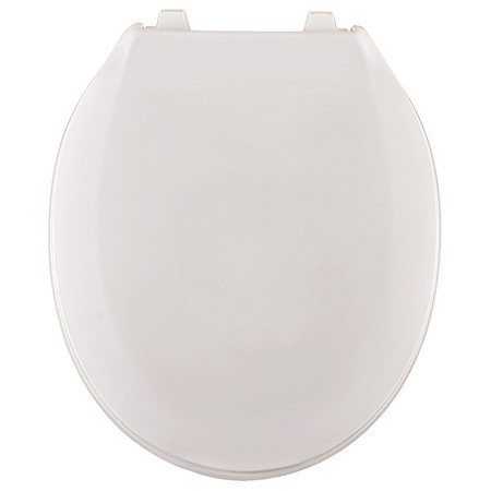 CENTOCO Toilet Seat, With Cover, Plastic, Round, White GR440TM-001