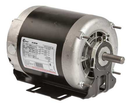 Century 3-Phase Belt Drive Motor, 1/2, 1/4 HP, 56Y Frame, 200-230V AC Voltage, 1,725/1,140 Nameplate RPM H655V1