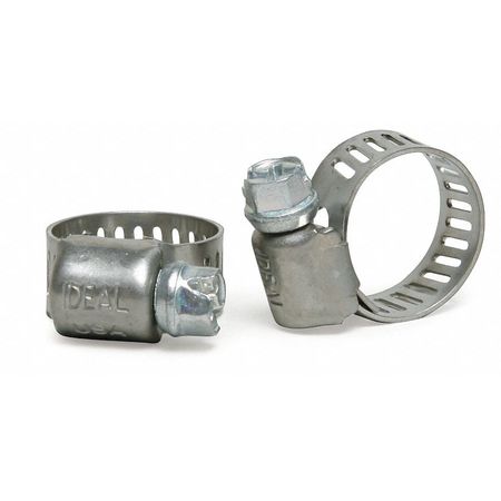 Zoro Select Hose Clamp, 301 Stainless Steel, Perforated Band, 5/16 in – 5/8 in Clamping Dia, 10 Pack 6202