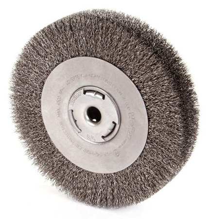 WEILER Crimped Wire Wheel Wire Brush, Arbor, 8" 93123